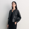 EITIE爱特爱短款圆领夹克设计收腰下摆摩登时尚减龄皮衣8593201 商品缩略图2