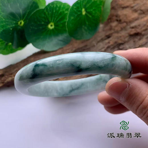 派瑞翡翠 翡翠手镯 糯种 飘花 商品图3