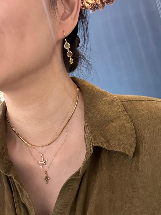 SpoiledBrat Jewelry三色宝石系列耳环 |葡萄晶/茶晶/橄榄石耳环 商品图7