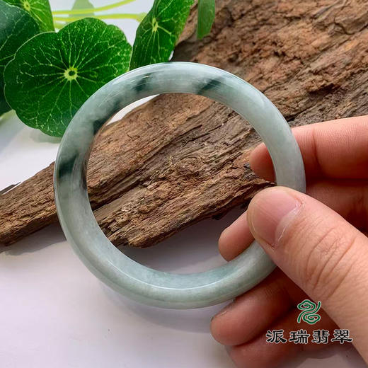 派瑞翡翠 翡翠手镯 糯种 飘花 商品图1