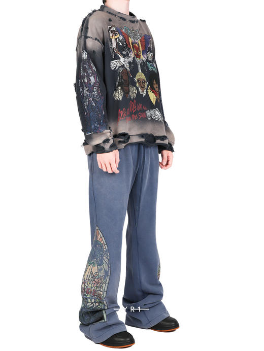 Who Decides War | 星际作旧拼接卫衣 商品图2