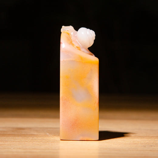 寿山石老料巧雕“蜗牛”方章 商品图5