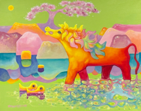 严泽明《马如游龙》原作