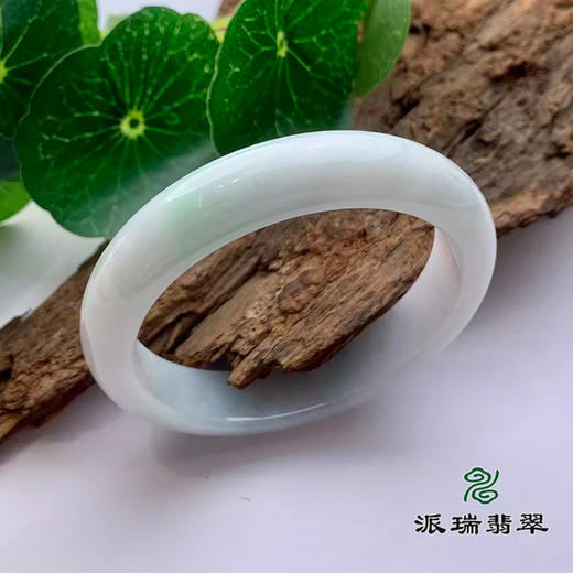 派瑞翡翠 翡翠手镯 糯种 浅绿色 商品图0