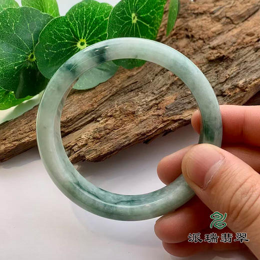 派瑞翡翠 翡翠手镯 糯种 飘花 商品图4