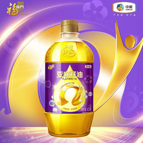 中粮福临门亚麻籽油礼盒1.2L*2