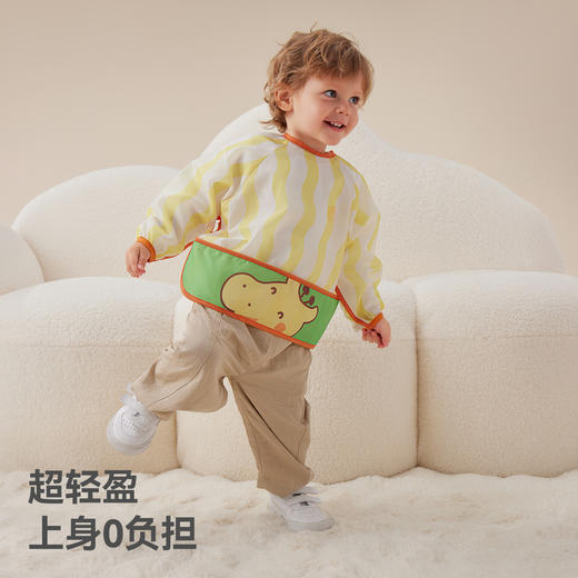贝肽斯宝宝吃饭围兜婴儿辅食饭兜幼儿园防水罩衣反穿衣围裙防脏 商品图8
