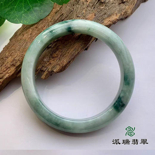 派瑞翡翠 翡翠手镯 糯种 飘花 商品图1