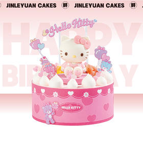 HelloKitty小熊派对-生日蛋糕