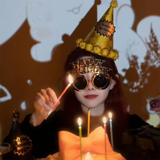 生日金色装备（帽子+眼镜） 商品图1
