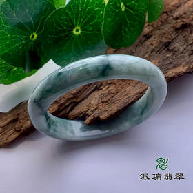 派瑞翡翠 翡翠手镯 糯种 飘花