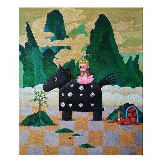 山谷里《 棋间托福瑞 》原作 商品图0