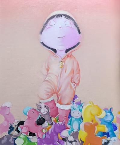 吴琼《稚梦千驹步步高》原作 商品图0