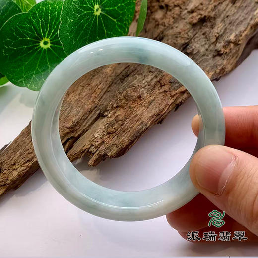 派瑞翡翠 翡翠手镯 糯种 飘花 商品图3