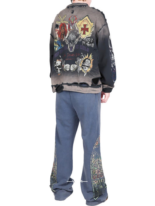 Who Decides War | 星际作旧拼接卫衣 商品图3