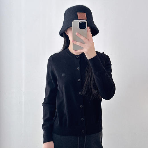 同款笑脸刺绣修身羊毛毛衣开衫小外套女早秋新款 商品图3