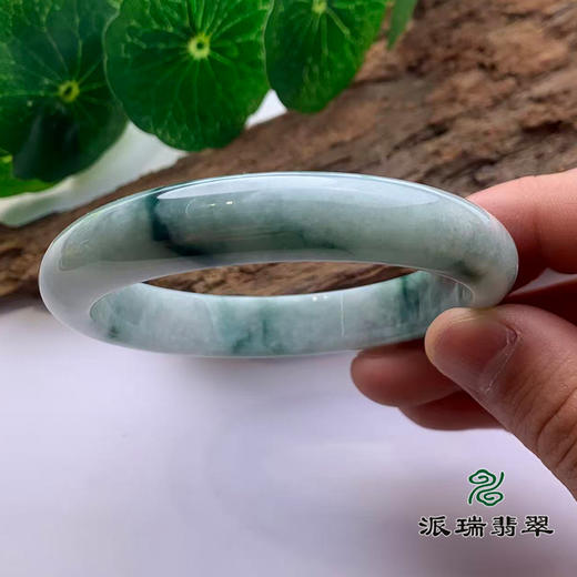 派瑞翡翠 翡翠手镯 糯种 飘花 商品图3