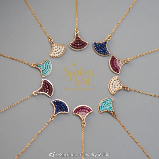 spoiled brat jewelry银杏叶系列 | 渐变红宝石耳线 商品图6