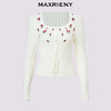 玛克门店发货：MAXRIENY玫瑰绣修身针织衫女(货号:MC85SW787) 商品缩略图4