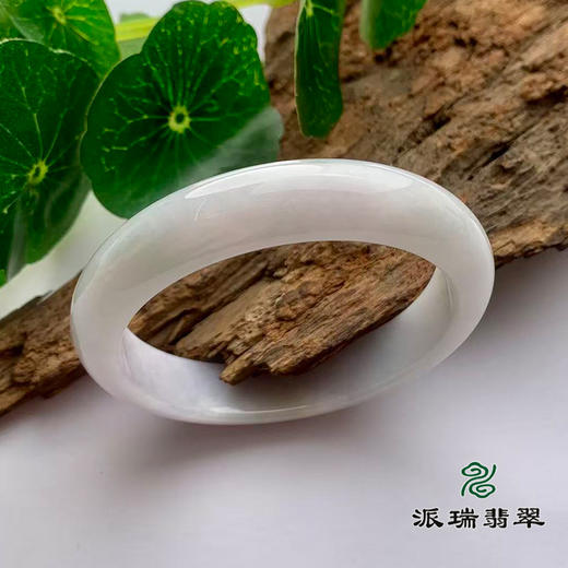 派瑞翡翠 翡翠手镯 糯种 白色 商品图0