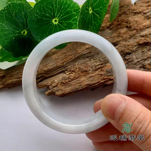 派瑞翡翠 翡翠手镯 糯种 飘花 商品图3