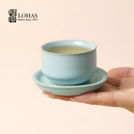 【特惠4折，仅1套，无货退款】陆宝汝窑茶具套装客厅家用整套茶具汝瓷可开片茶壶礼盒装雨过天青汝窑雨过天青茶组 商品图4