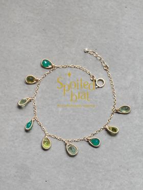 spoiled brat jewelry彩色宝石系列 |  绿色系橄榄石绿玉髓葡萄晶手链