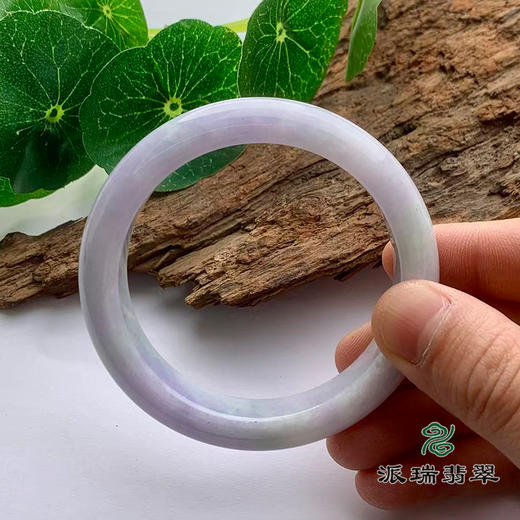 派瑞翡翠 翡翠手镯 糯种 浅紫 商品图3