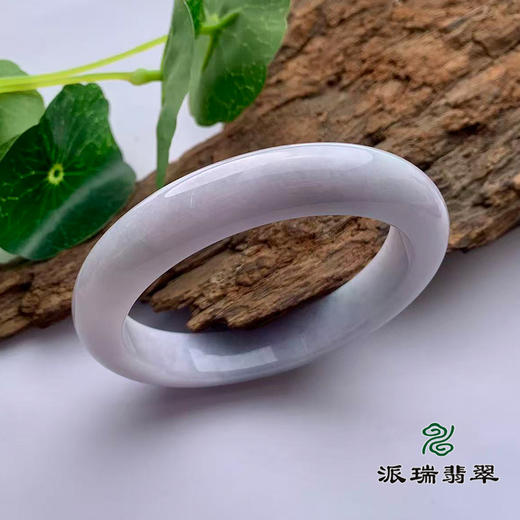 派瑞翡翠 翡翠手镯 糯种 紫色 商品图0