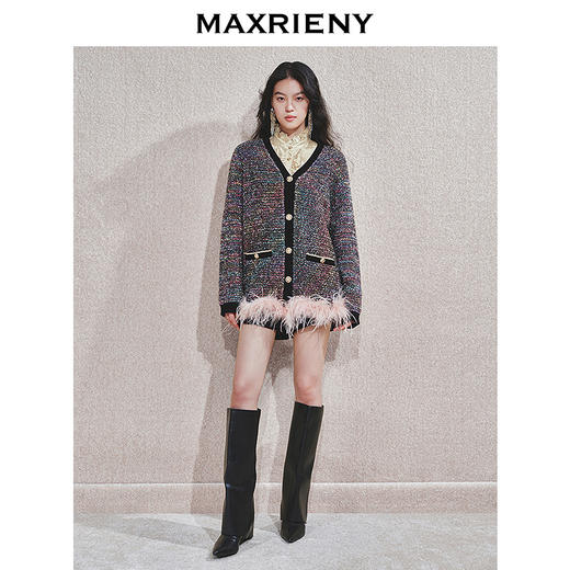 玛克门店发货：MAXRIENY极光小香针织外套高级感(货号:MC85JA760) 商品图3