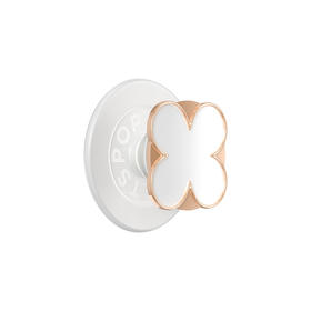 【色彩力场】玫瑰金幸运草·MagSafe圆啪嗒 MAGSAFE磁吸手机气囊支架 Round圆啪嗒系列 白色 异形 金属珐琅