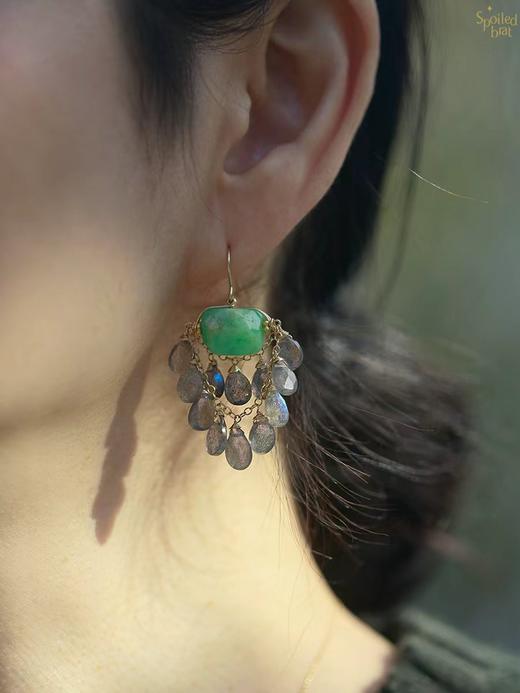 SpoiledBrat Jewelry Chandelier系列 | 澳洲玉斜长石吊灯耳环 商品图7