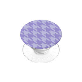 【色彩力场】雾紫千鸟格 POPGRIP泡泡骚手机粘贴式气囊支架 Graphic平面系列 紫色 格纹