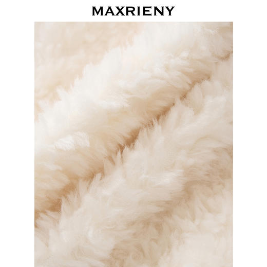 MAXRIENY【商场同款-节庆穿搭新年红】羊羔绒肌理小香外套女24冬(货号:MC85JA598) 商品图3