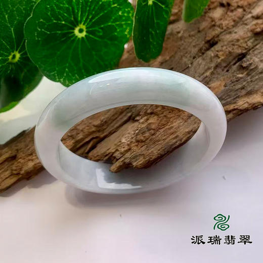 派瑞翡翠 翡翠手镯 糯种 飘花 商品图0