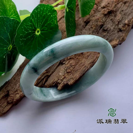 派瑞翡翠 翡翠手镯 糯种 飘花 商品图0