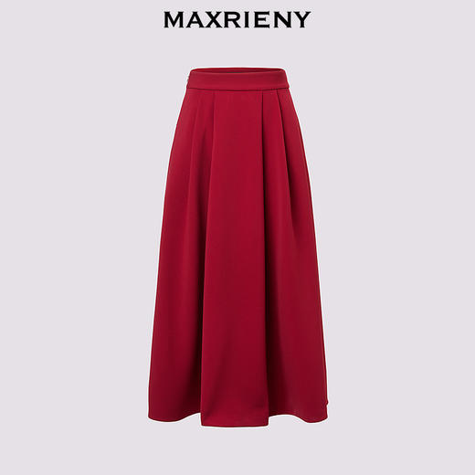 玛克门店发货：MAXRIENY复古收腰半裙中长裙(货号:MC85SK790) 商品图4