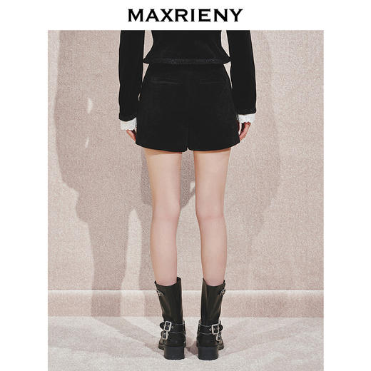 【宫廷巴洛克-商场同款】MAXRIENY精致复古感丝绒半裙(货号:MC85PA502) 商品图3
