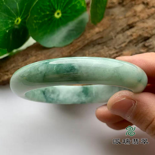 派瑞翡翠 翡翠手镯 糯种 飘花 商品图2
