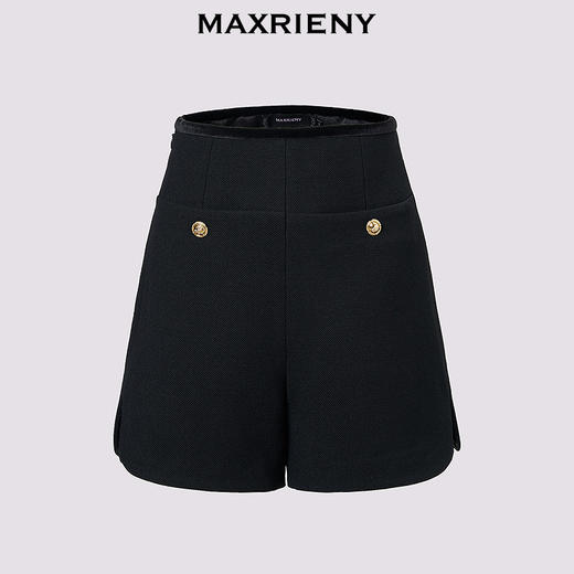 MAXRIENY【商场同款-节庆穿搭】MAXRIENY精致宫廷复古感直筒短裤女(货号:MC85PA757) 商品图4