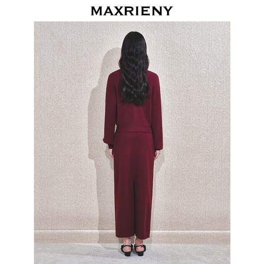 玛克门店发货：MAXRIENY安哥拉红直筒裙中长半裙(货号:MC85SK803) 商品图3