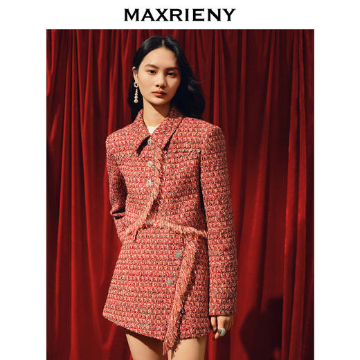 玛克门店发货：MAXRIENY新年小香风半裙(货号:MC88PA803) 商品图1
