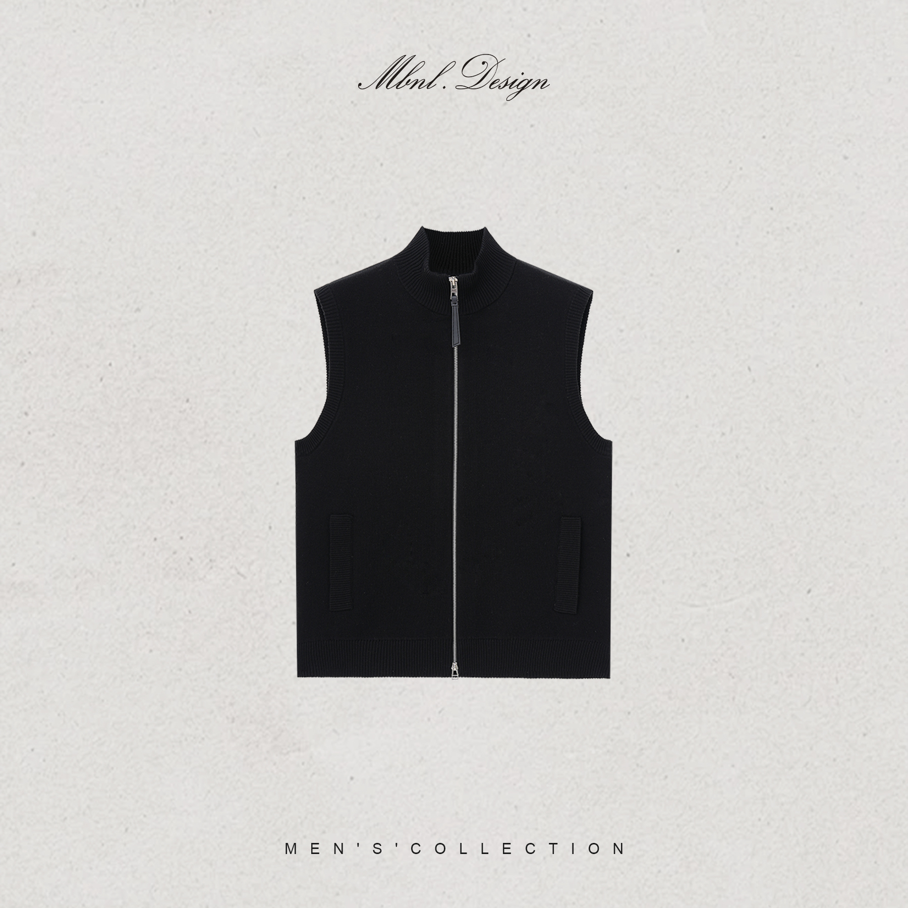 「L.E Vest」秦磊男装美丽诺羊毛定织一体织云马甲LL-WMJ6028 N11商品图3