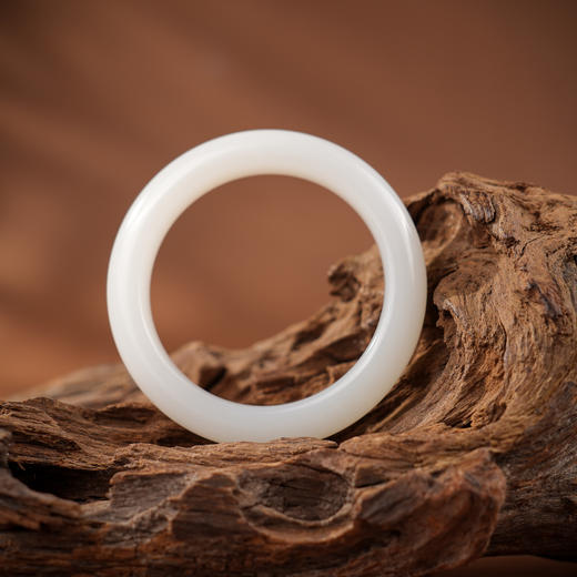 【云间月】羊脂白玉手镯（52.53）mm 商品图1