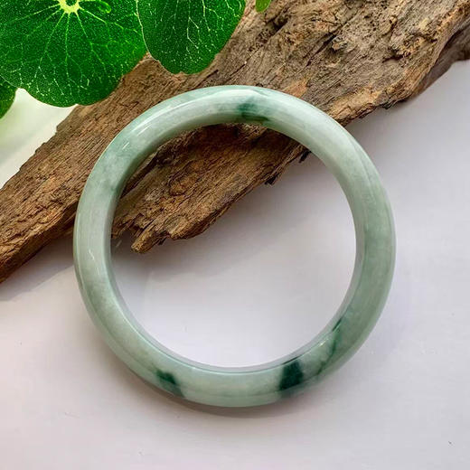 派瑞翡翠 翡翠手镯 糯种 飘花 商品图1