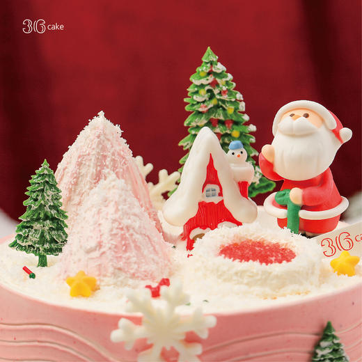 【圣诞季】圣诞童话镇 ‧ 红颜草莓啫喱奶油蛋糕，可选1.5/2.5/6磅 商品图2