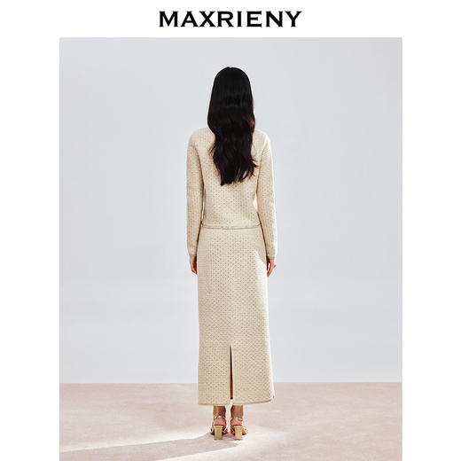 玛克门店发货：MAXRIENY轻奢小香风鎏金半裙(货号:MC85SK805) 商品图3