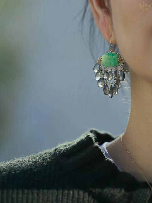 SpoiledBrat Jewelry Chandelier系列 | 澳洲玉斜长石吊灯耳环 商品图1
