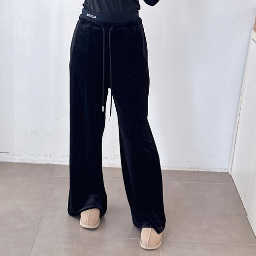 秋季新款时尚高腰抽绳刺绣字母休闲裤 商品图1