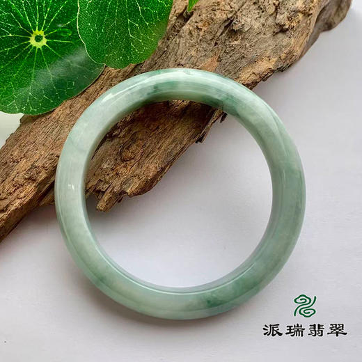 派瑞翡翠 翡翠手镯 糯种 飘花 商品图1